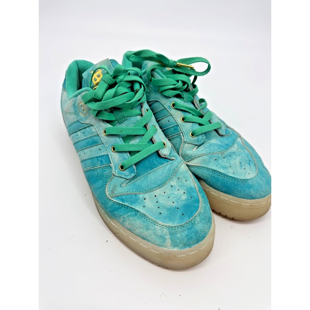 Adidas Rivalry Low Hi-Res Green Teal Sneakers‎ Shoes Men's Size 13 Unique Street